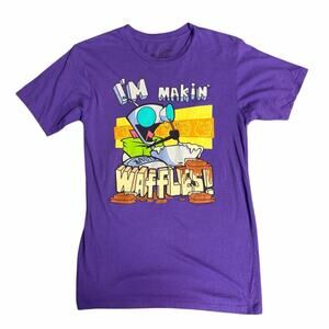 Mighty Fine Invader Zim Waffles T-Shirt Size Small